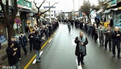 گزارش تصویری / عزاداری خیابانی ۲۸ صفر در شهر میانه