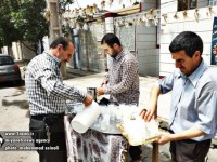 جشن و توزیع شربت در شهرمیانه به مناسبت نیمه شعبان + تصاویر