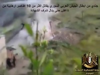 نبرد سرباز سوری با ۱۰ تروریست داعش + عکس و فیلم