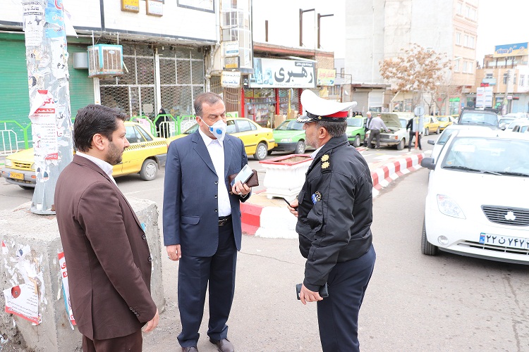 بازدید فرماندار ویژه میانه از سطح شهر میانه در راستای مصوبات اخیر ستاد مقابله با ویروس کرونا