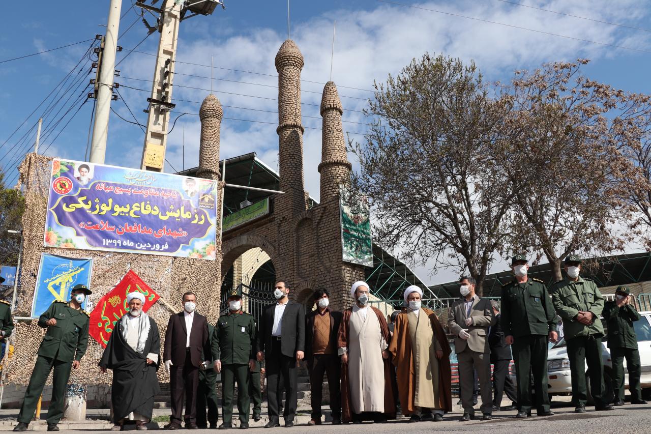 رزمایش دفاع بیولوژیکی با نام شهدای مدافعان سلامت با رمز یاحسین(ع)در میانه برگزار شد